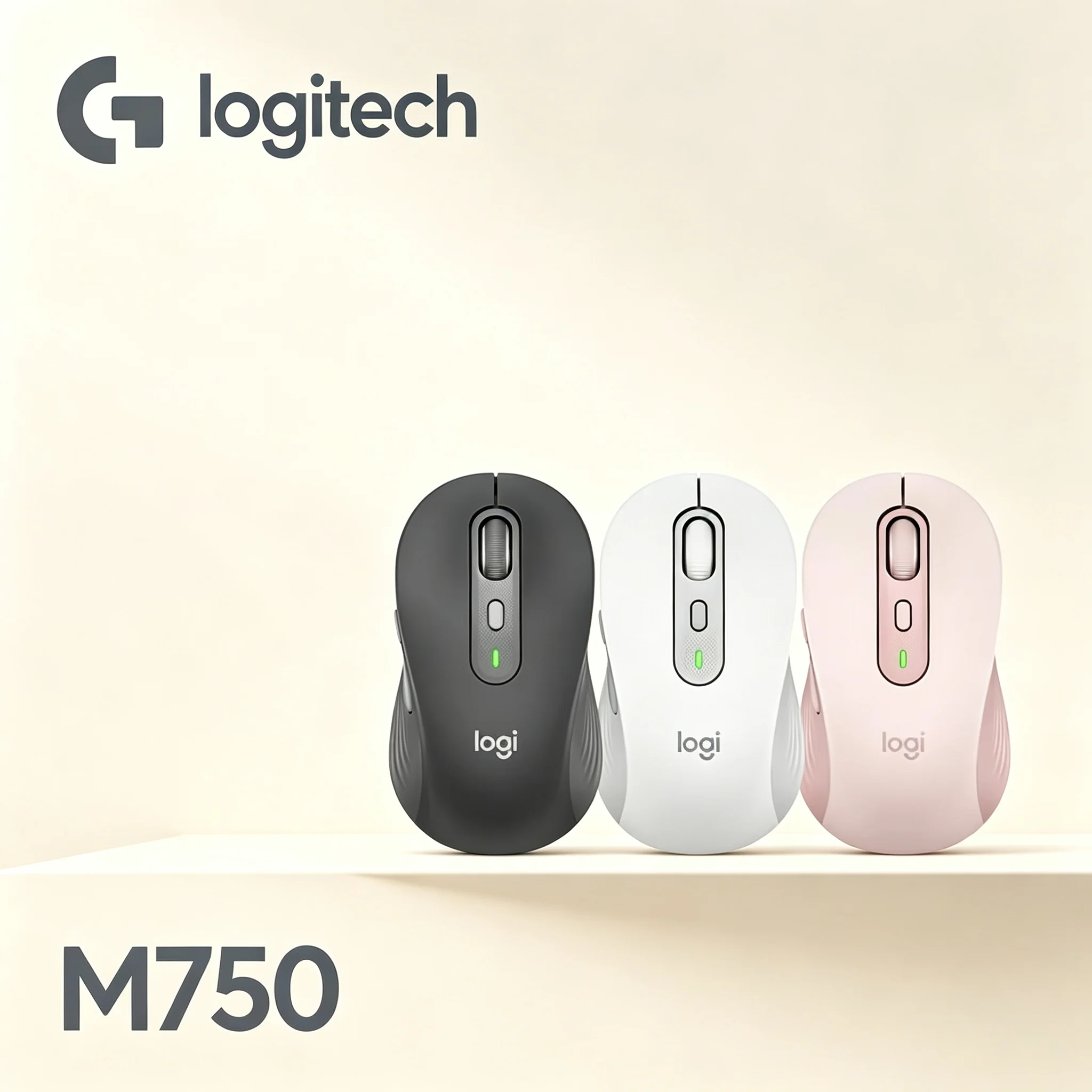 Reliable Daily‑Use Logitech M750 Ergonomic Mice,Dual‑Mode Bluetooth & 2.4G,Long Battery 6 Programmable Buttons For Laptop Mac Wi
