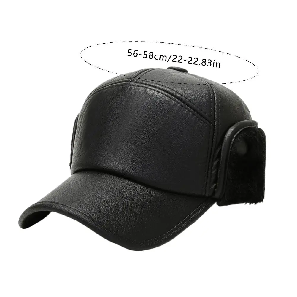 بو الجلود قبعة مسطحة بلغت ذروتها نمط الحرارية اصطف الشتاء الدافئ يندبروف الأذن رفرف قبعة لكبار الرجال الجد الحاضر