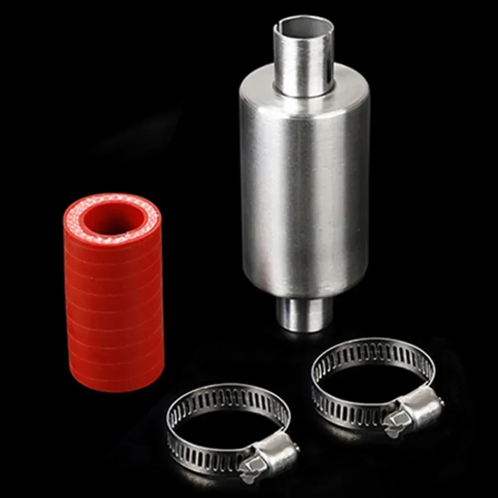 1Set Stainless Steel Exhaust Pipe Muffler Silencer Kit For HPI BAJA ROVAN 5B 5T 5SC LOSI TDBX FS 1/5 RC Car