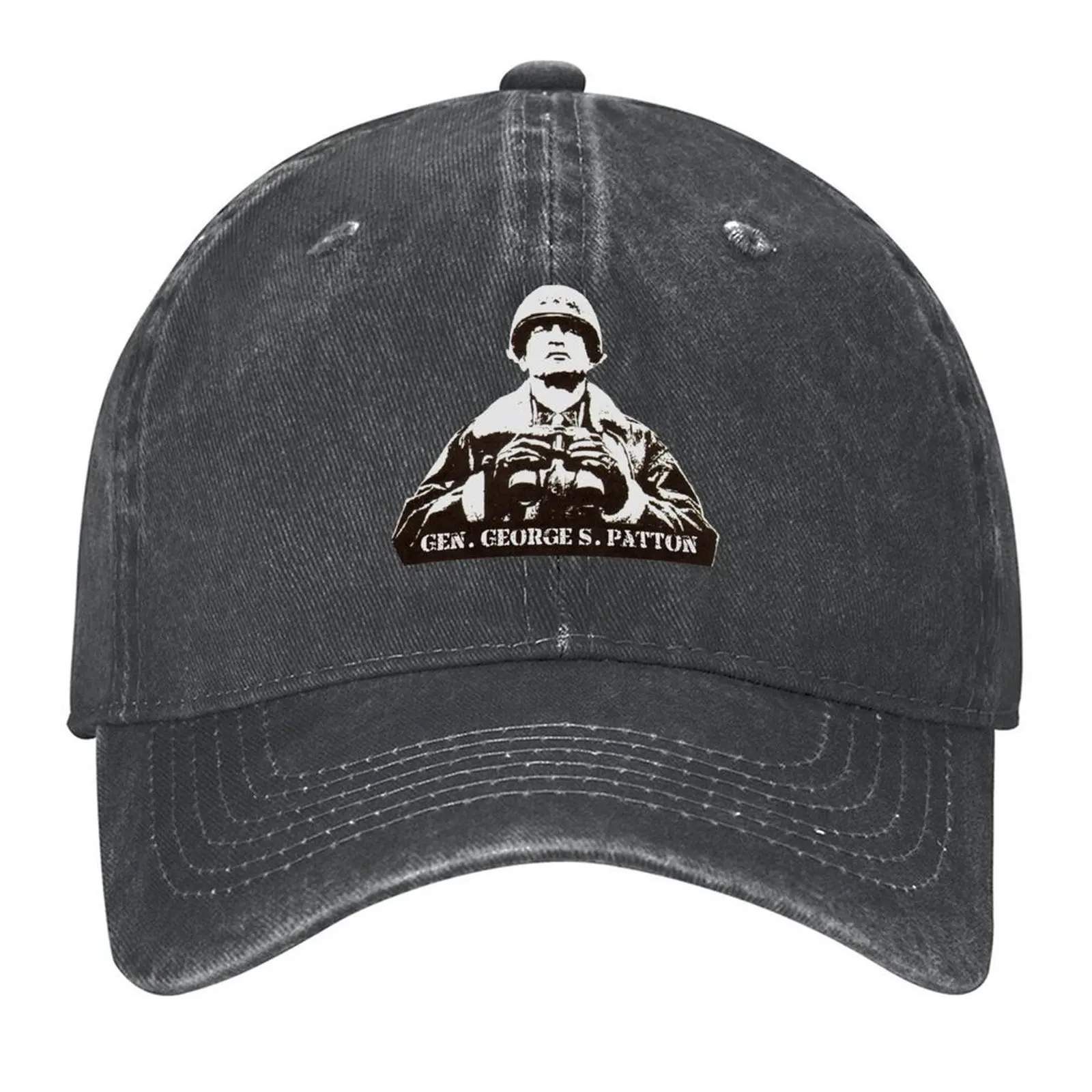

General Patton with binoculars Baseball Cap Wild Ball Hat custom caps fashionable New In Hat Mens Women's
