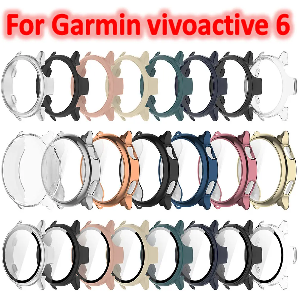 TPU Full Cover Case For Garmin vivoactive6 Screen Protector Case Protective Shell Frame Bumper For Garmin vivoactive6 Accessory