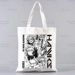 Anime meu herói academia bolsa de ombro lona tote eco todoroki bakugou deku sacola de compras lona bolsa casual uso diário