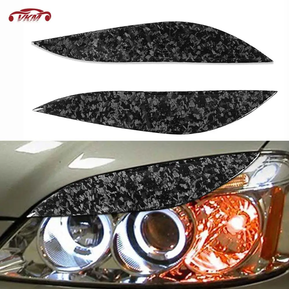 

Forged Carbon Fiber Front Bumper Eyelids for Honda Civic 2001-2003 Eyebrow Headlight Covers Car Styling