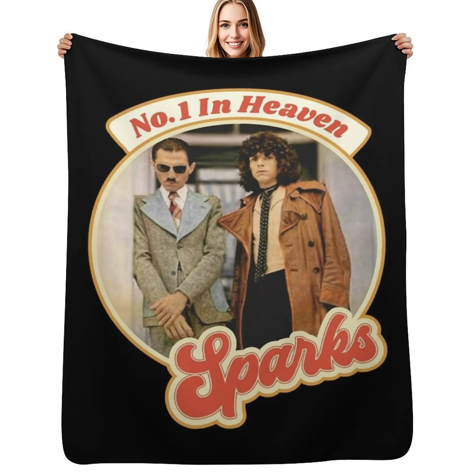 Retro Retro Sparks Band Heaven Tribute Halloween Throw Blanket for sofa funny gift For Decorative Sofa Flannels Thins Blankets