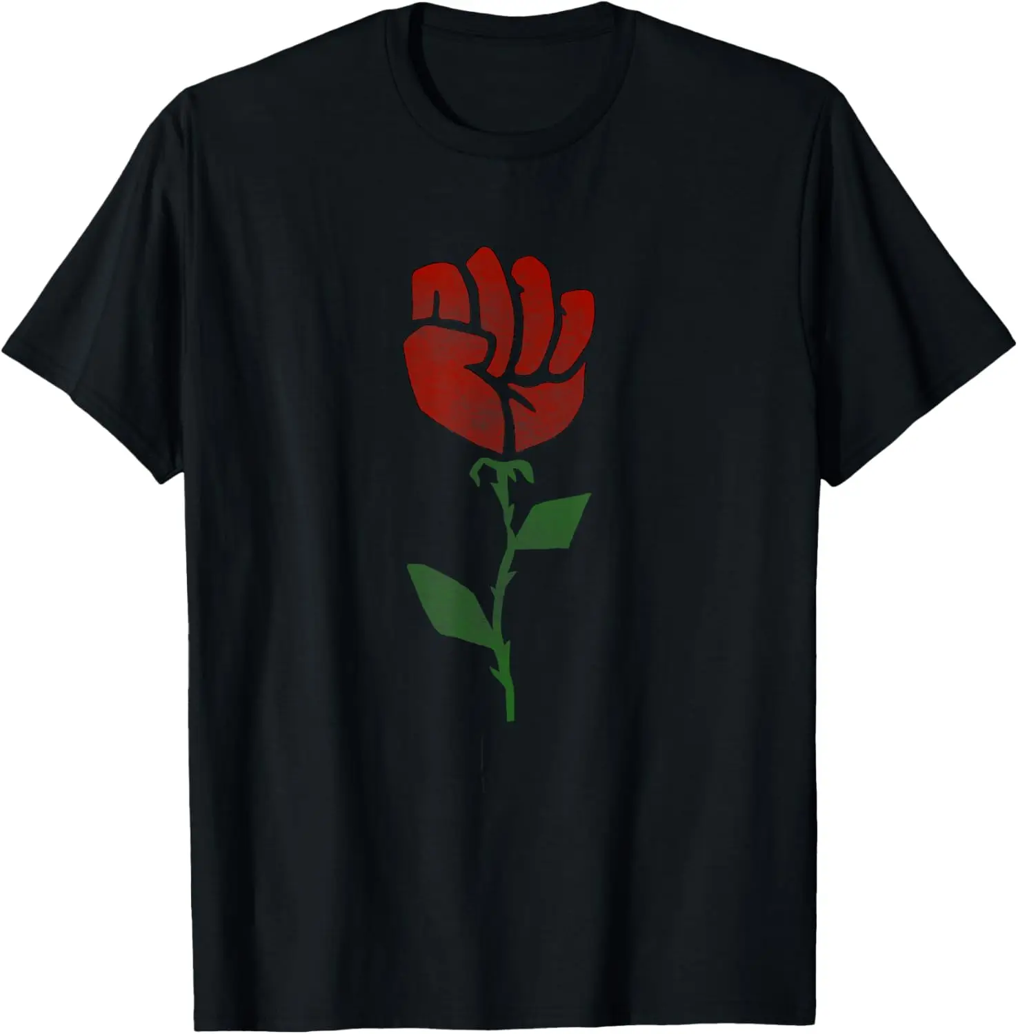 

Democratic Socialist Workers Rights Labour Rose Fist Leftist T-Shirt