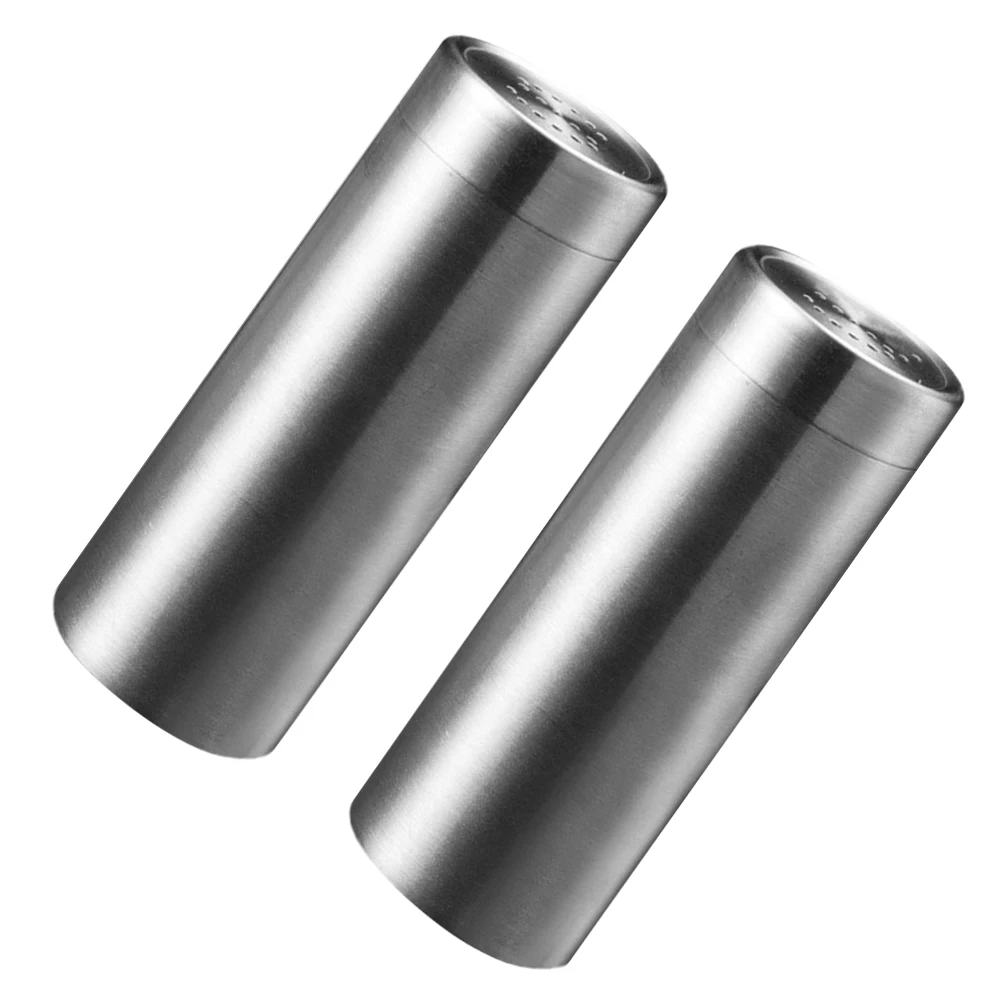 

2 Pcs Barbecue Seasoning Bottle Server Container Stainless Spices Steel Powder Shaker Condiment Cup