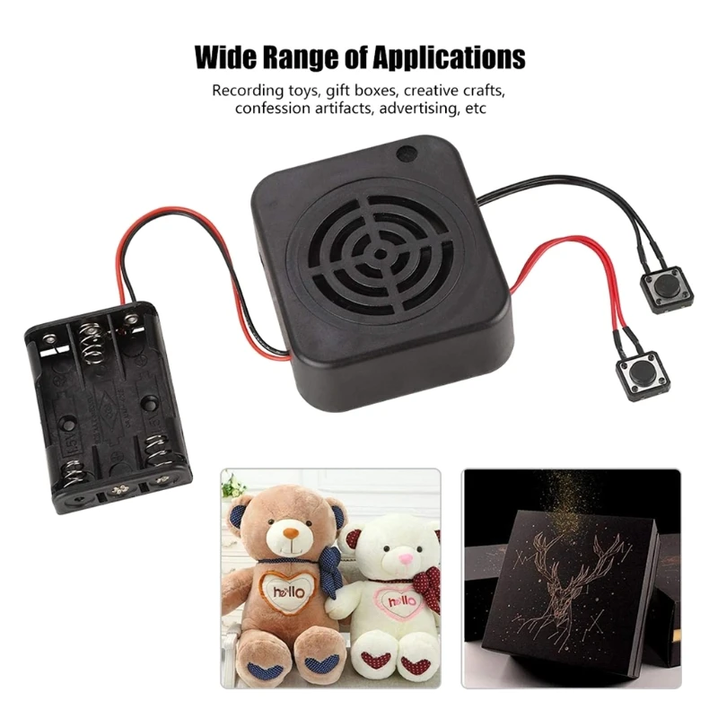 Sound Recording Module Recordable Voice Record Button Music Box 2/4 Minute DIY Message for Stuffed Animals Audio Control