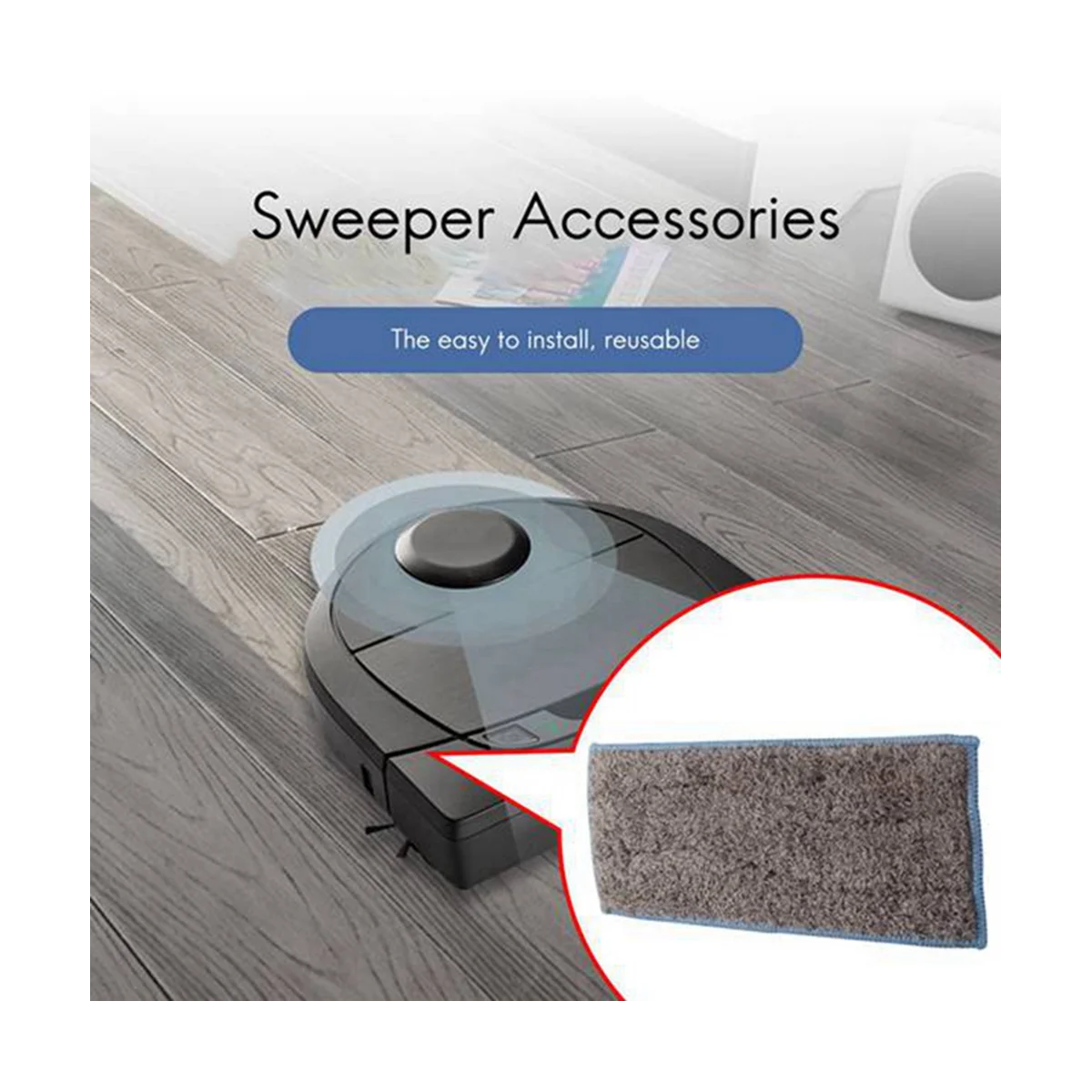 9 Stuks Wasbare Nat Dweilen Pads Voor Jet M6 Robot Stofzuiger Mop Doeken Rag Pads Vervanging Accessoires-A59E