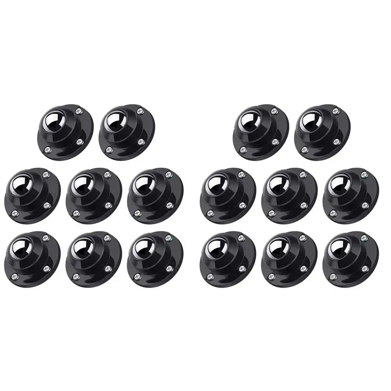 

16 Pack Self Adhesive Caster Wheels For Furniture, Load Capacity 28LBS Per Wheel, Low Profile Swivel Wheels