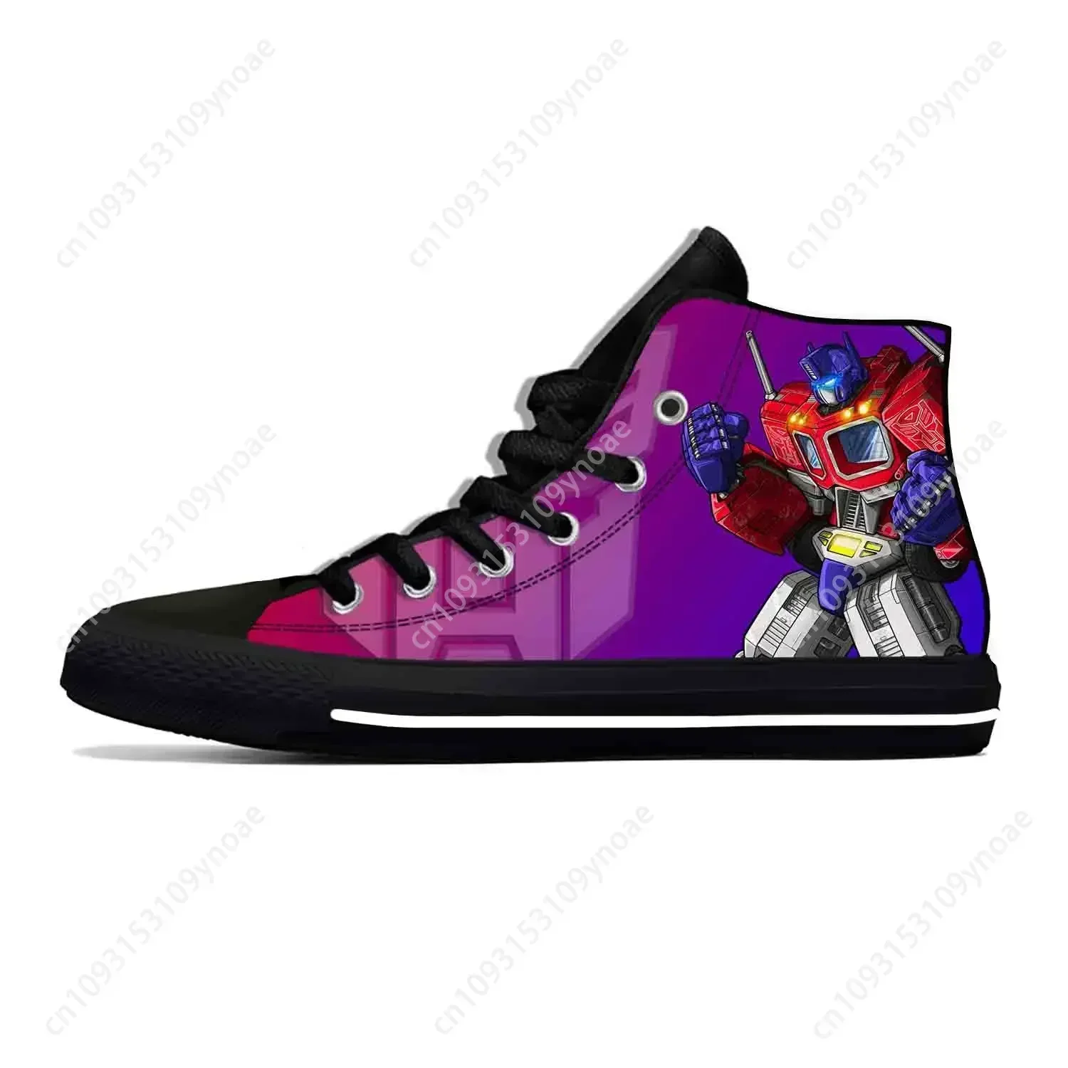 Hot Anime Cartoon Manga Transformer Optimus Prime Casual Shoes Breathable Men Women Sneakers High Top Lightweight Board Shoes