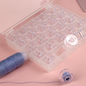 Empty sewing machine rears, 25 pieces, transparent, plastic storage box for home use, do it, sewing accessories, tools 10 Main Sales Sewing Machine Parts - №7