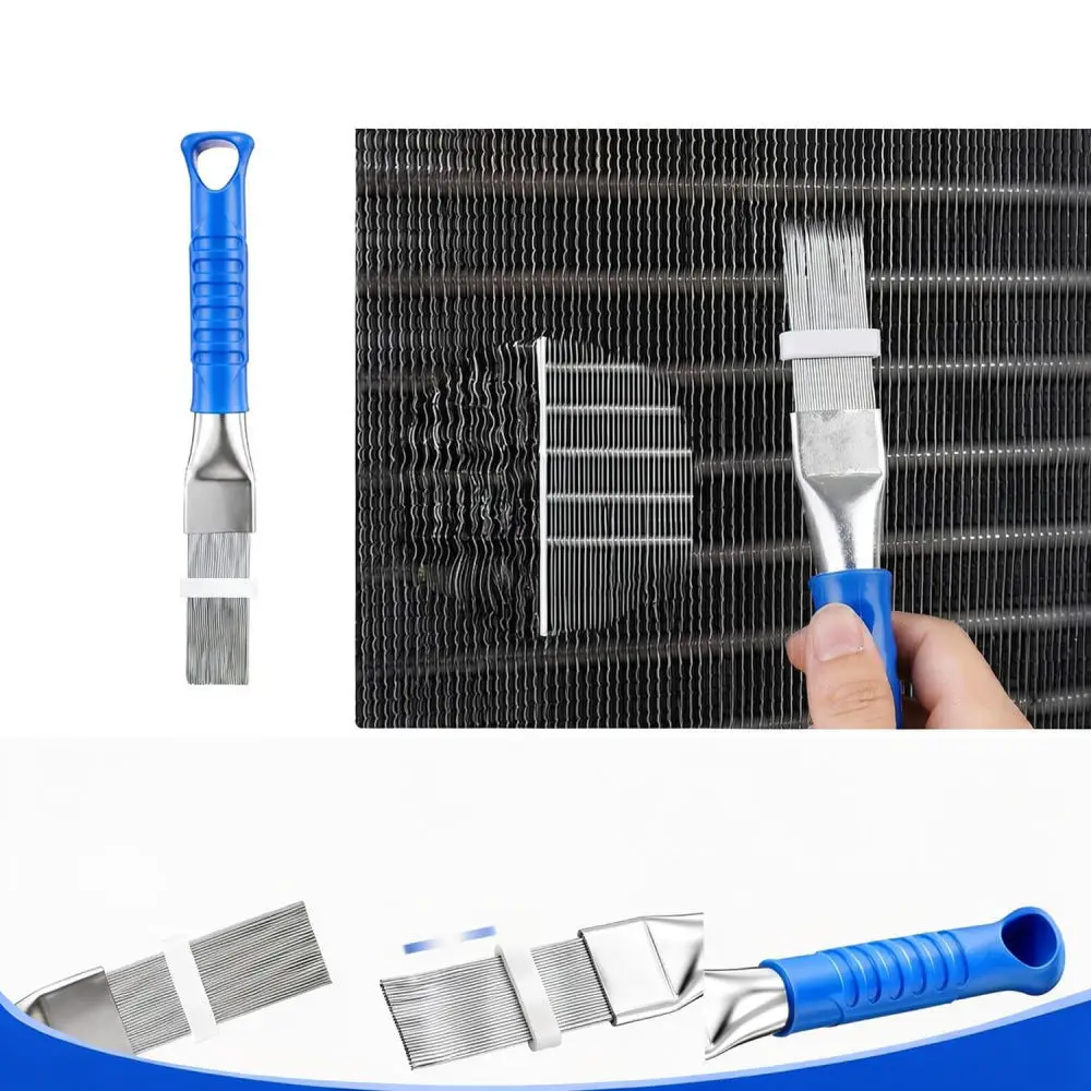 Portable Fin Straightening Tool Set Air Conditioner Condenser Cleaning Brush Radiator Repair Kit HVAC Utility