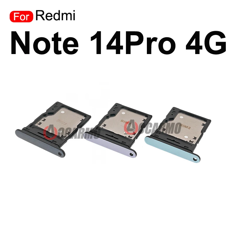 Sim Tray For Redmi Note 14 Pro+ Plus Note 14Pro 4G 5G SIM Card Slot Black White Green Purple Replacement Parts