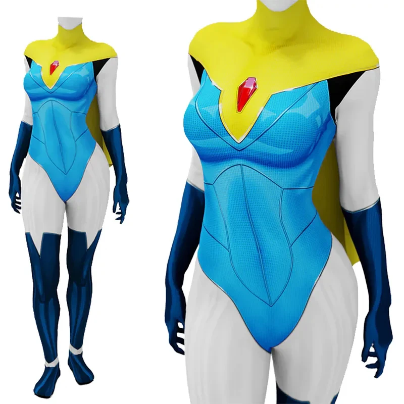 

Dispatch Blonde Blazer Jumpsuit Bodysuit Cosplay Costumes Game Character Halloween Party Costume for Adult Kids hf5]]