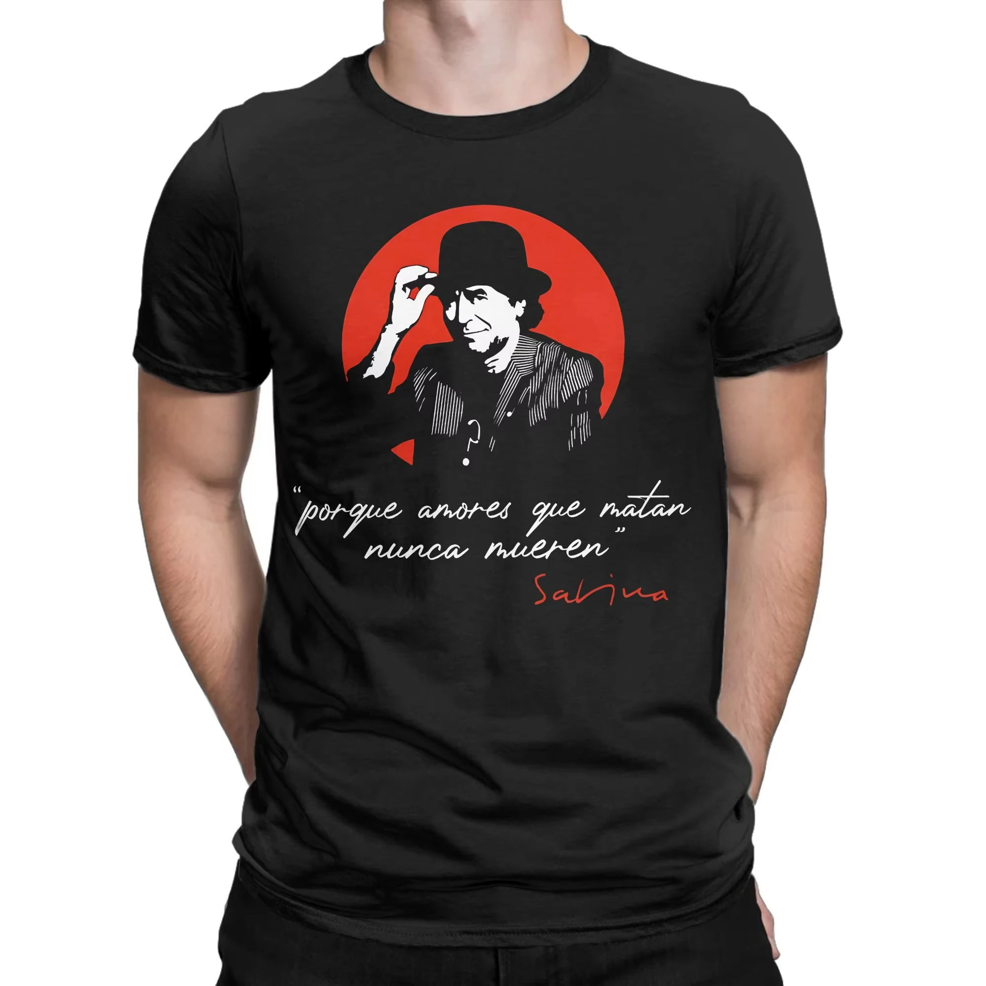Leisure Joaquins Sabinas T-Shirts for Men Crewneck Pure Cotton T Shirts Short Sleeve Tees Plus Size Clothing