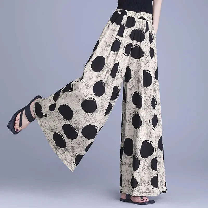 Pantalon de plage fluide pour femmes, grande taille, élastique Xxl, tout moyen Y2k, Streetwear, confortable, extensible, nouveau en G