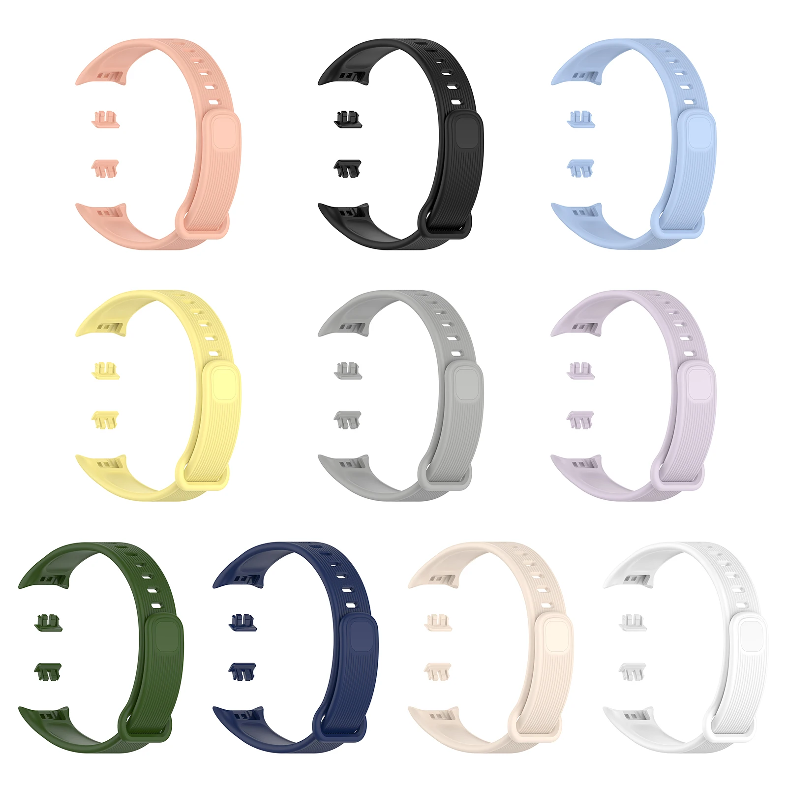 Easy-Install Silicone Band for Smart Band 11 Active Soft TPU Sweat-proof Sport Replacement Strap