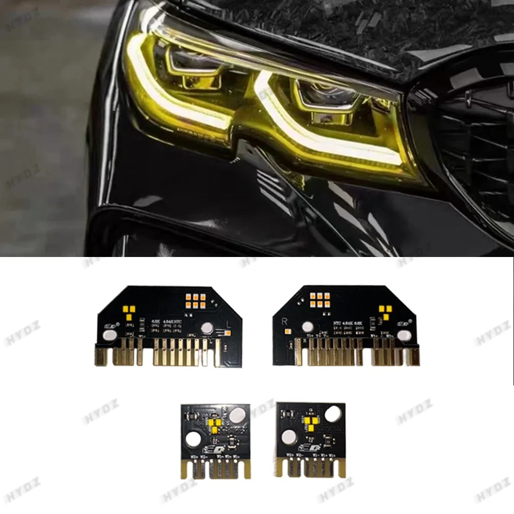 

Автомобильные аксессуары Желтые ангельские глазки DRL Светодиодные модули для BMW 3 серии G20 G21 2019 2020 Laser 320i 330i M340I Дневные ходовые огни