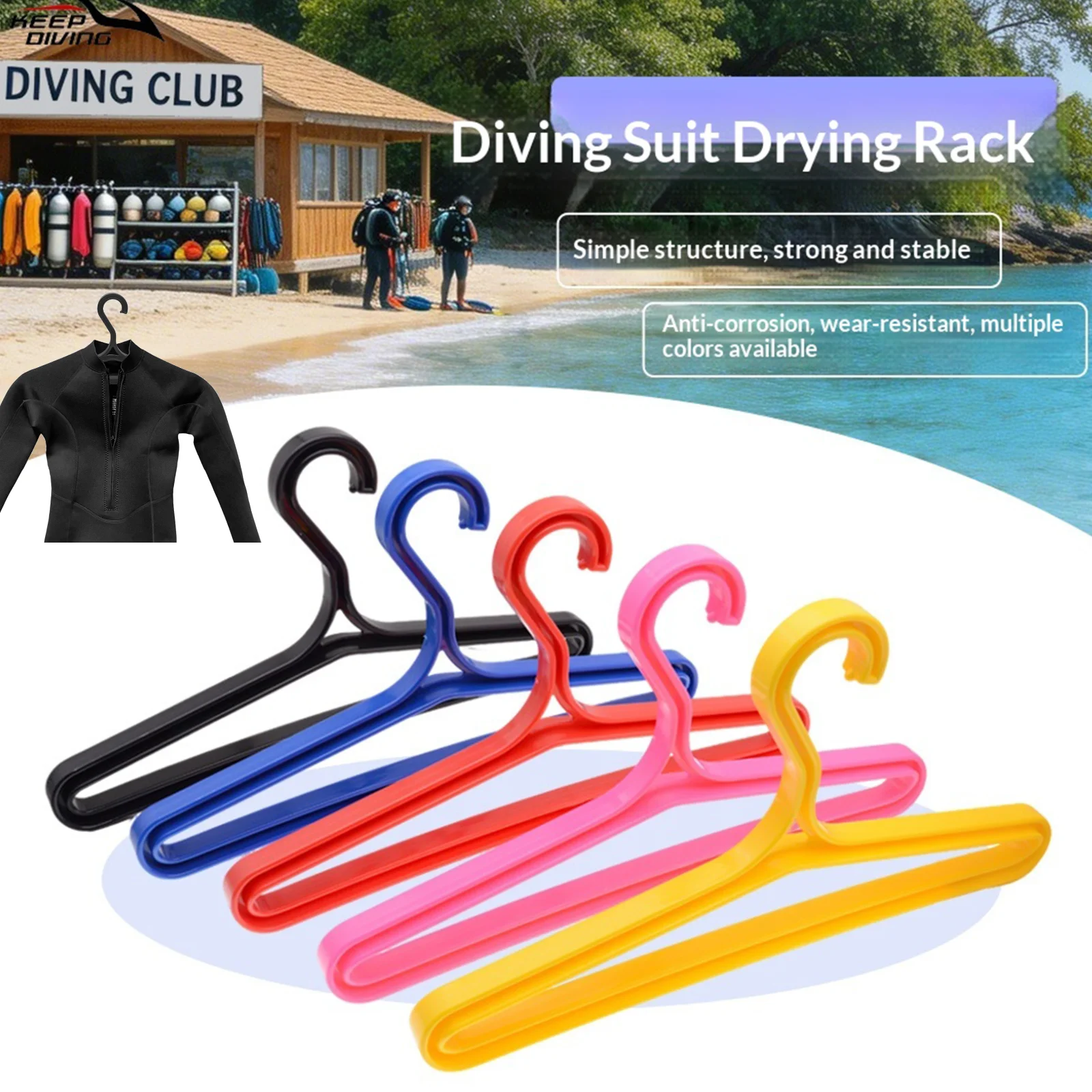 

Heavy Duty Scuba Diving Wetsuit Hanger Wet & Dry Suit Dive Holding Coat Holder Rack Organizer Diving Swim Suit Wetsuit Hanger