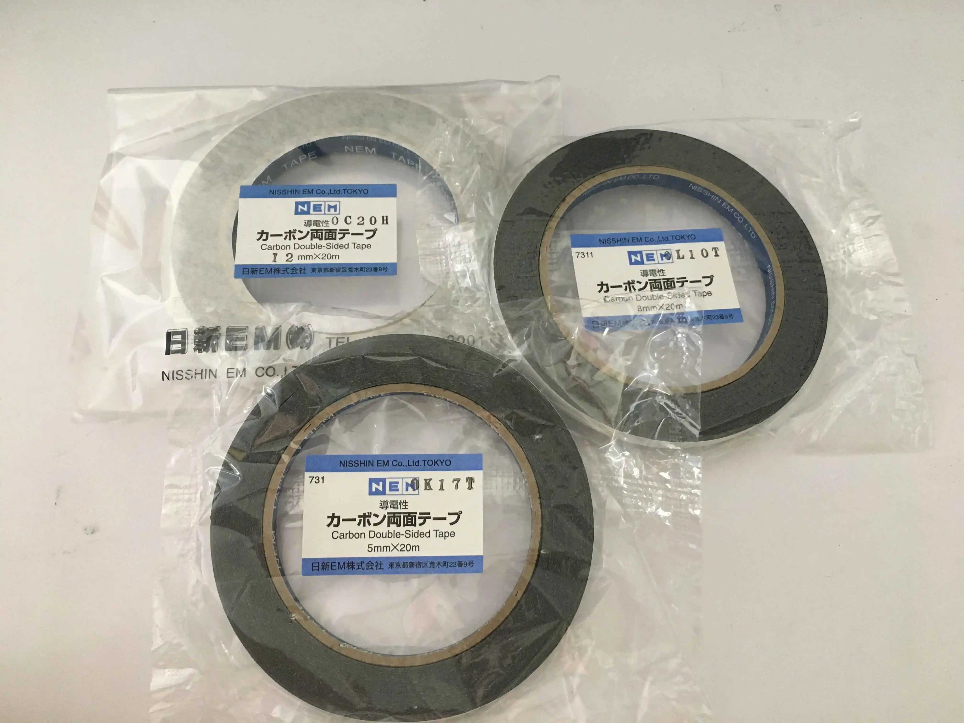 

Japan Imported SEM Carbon Conductive Tape Electron Microscope Nissin SEM Double-sided Carbon Conductive Tape 5mm 8mm 12mm *20m