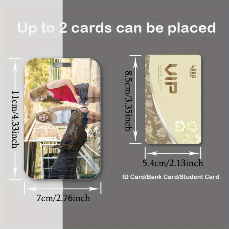 DIY Transparent Acrylic outing Photo Card Holder Card holder for bank and credit cards ID card keyring Card holder kawaii