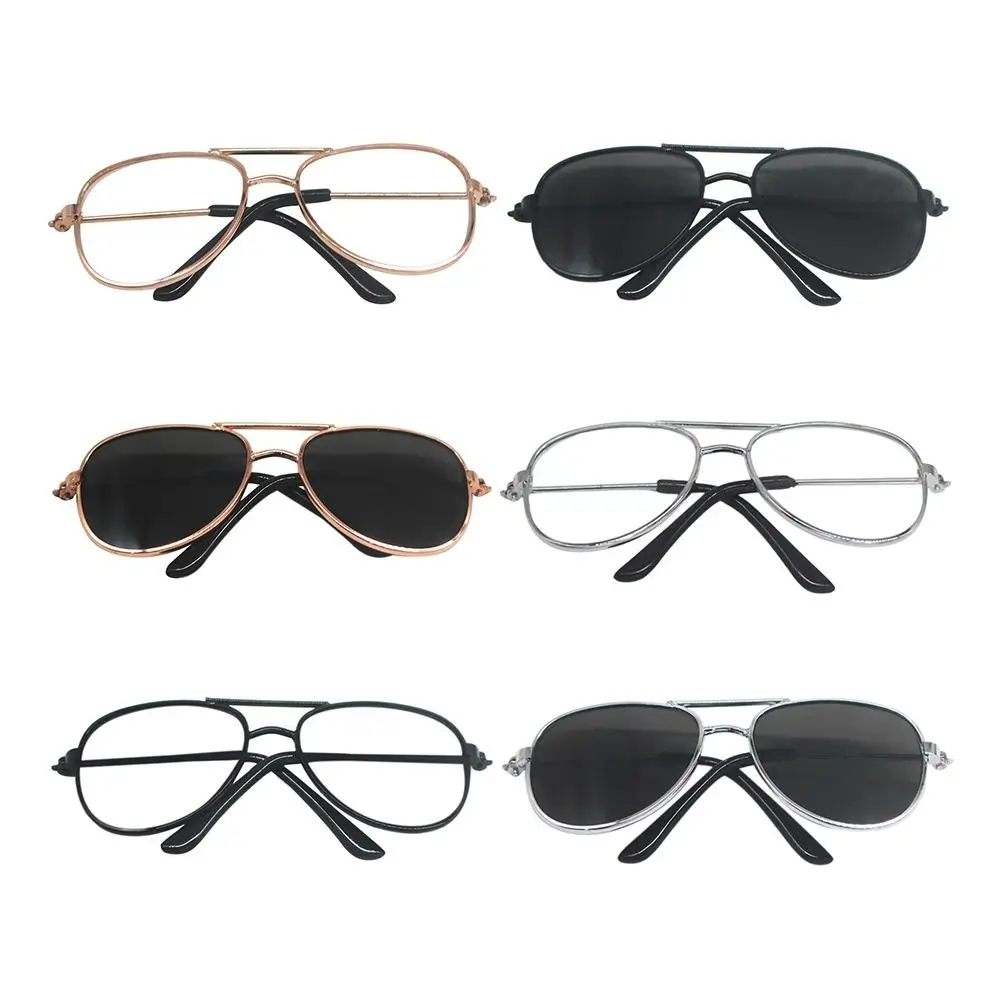 Fashion Metal Doll Glasses Square Frame Photo Prop Pets Glasses Plush Doll Eyeglasses Dolls