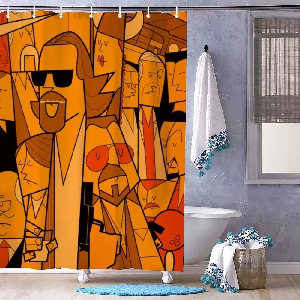 The Big Lebowski Waterproof Fabric Bath Curtain with Hooks