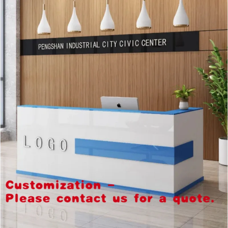 

Customize.Modern Durable Wood Reception Desk Office Building & Hotel Use Extendable Foldable Commercial Front Desk
