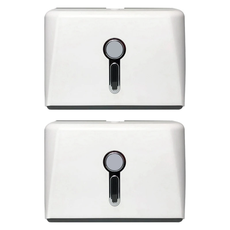 

2Pack Commercial Paper Towel Dispenser Wall Mount-Adhesive No Drilling-Paper Towel Dispenser-With Lock-For Kitchen