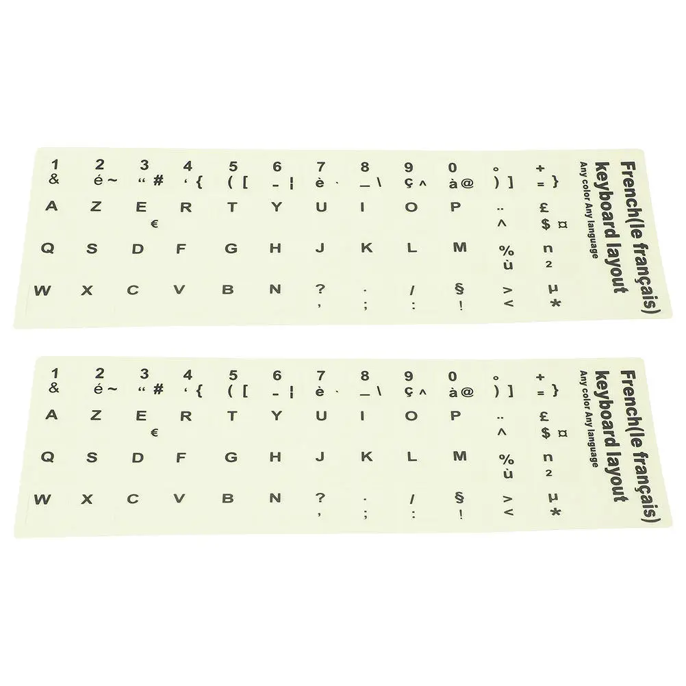 

2Pcs Glow in The Dark Keyboard Protective Film Luminous Keyboard Stickers Universal Fit Laptop Desktop Nighttime Typing Decals