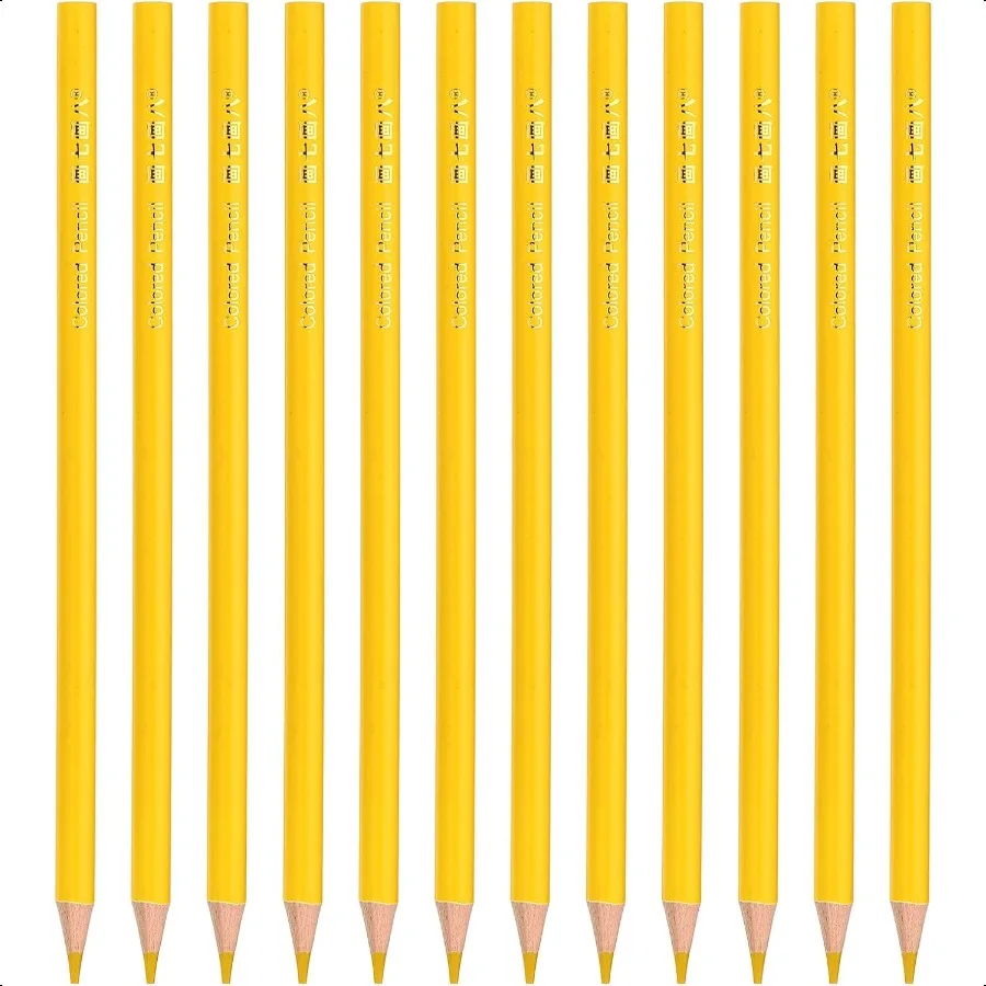 

Набор лимонных цветных карандашей, 12 шт., масляные цветные карандаши, деревянные цветные карандаши для рисования для художников, художественная живопись