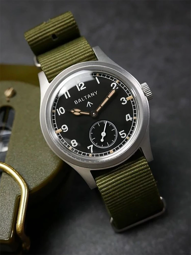 Baltany S2025 36MM D12 Militaire Horloges Man ​   Retro lichtgevend roestvrijstalen saffierkristal waterdicht automatisch polshorloge - afbeelding 2