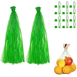 100PCS Seafood Boiling Bags with Loop-Style Closures Reusable Nylon  Mesh Produce Bags Onion Bags, Fruit and Vegetable Bags