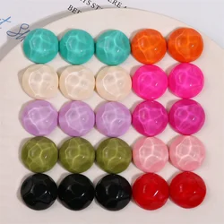 Wholesale 100pcs/lot 20mm color print geometry rounds shape resin cabochon beads diy jewelry garment/hair accessory