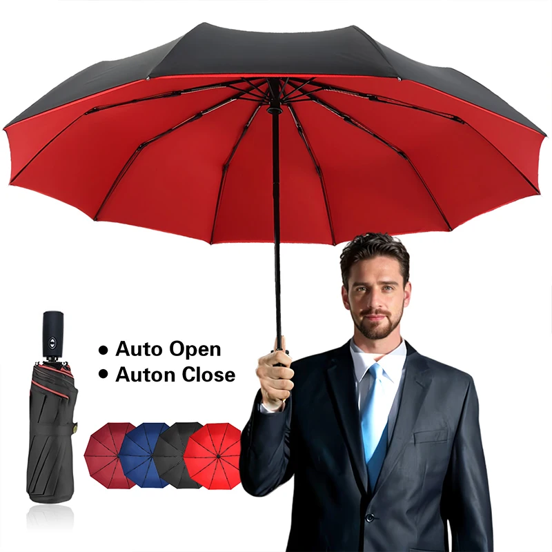 Windproof Double Layer Fully Automatic Resistant Umbrella
