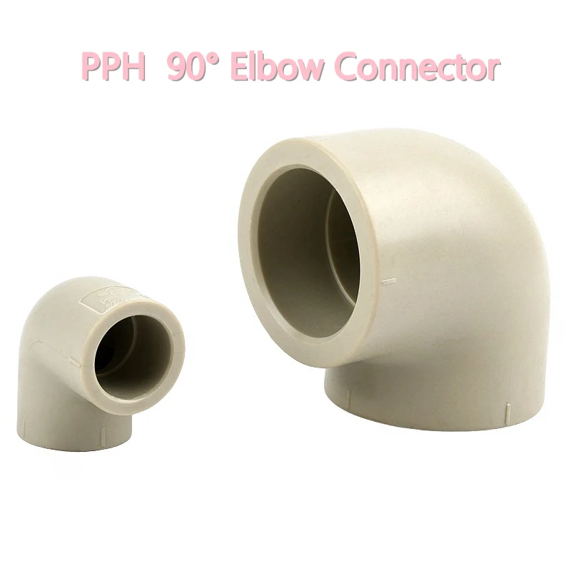 1PC I.D 20~63mm PPH  90° Elbow Connector Irrigation Watering System Water Tube Joints Hot Melt Accessories Irrigation Adapter