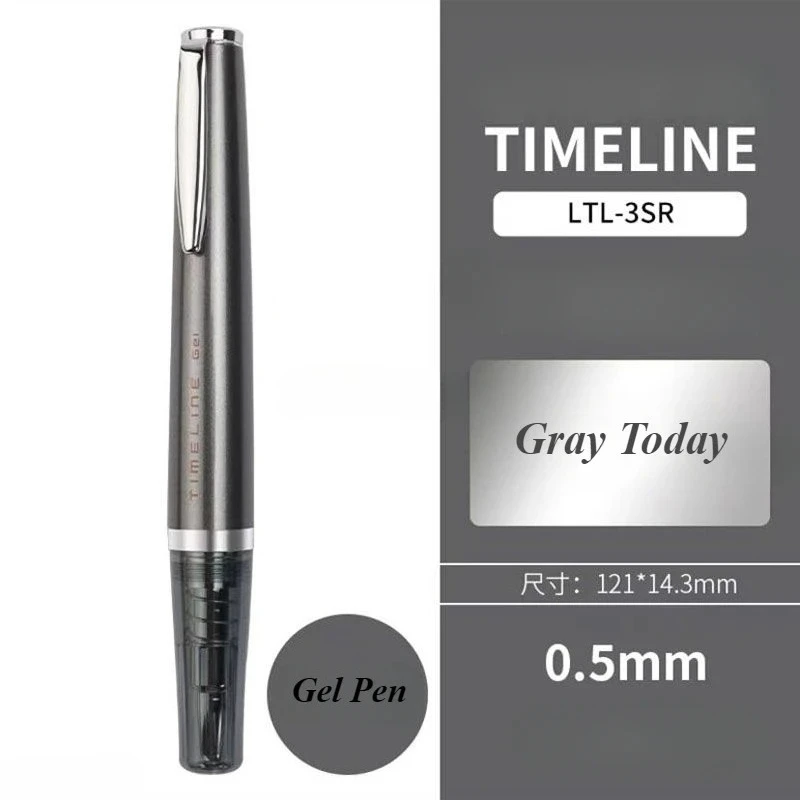 

Pilot TimeLine LTL-3/5SR Gel Pens 0.5mm High Quality Deep Gray Colors Luxury Rollerball Pen Black Refill Student Office Gift
