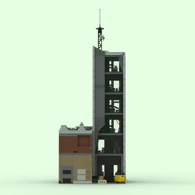 مدينة شارع عرض نموذج MOC قوالب بناء برج المؤسسة وحدات التكنولوجيا الأطفال هدايا العيد تجميع اللعب البدلة