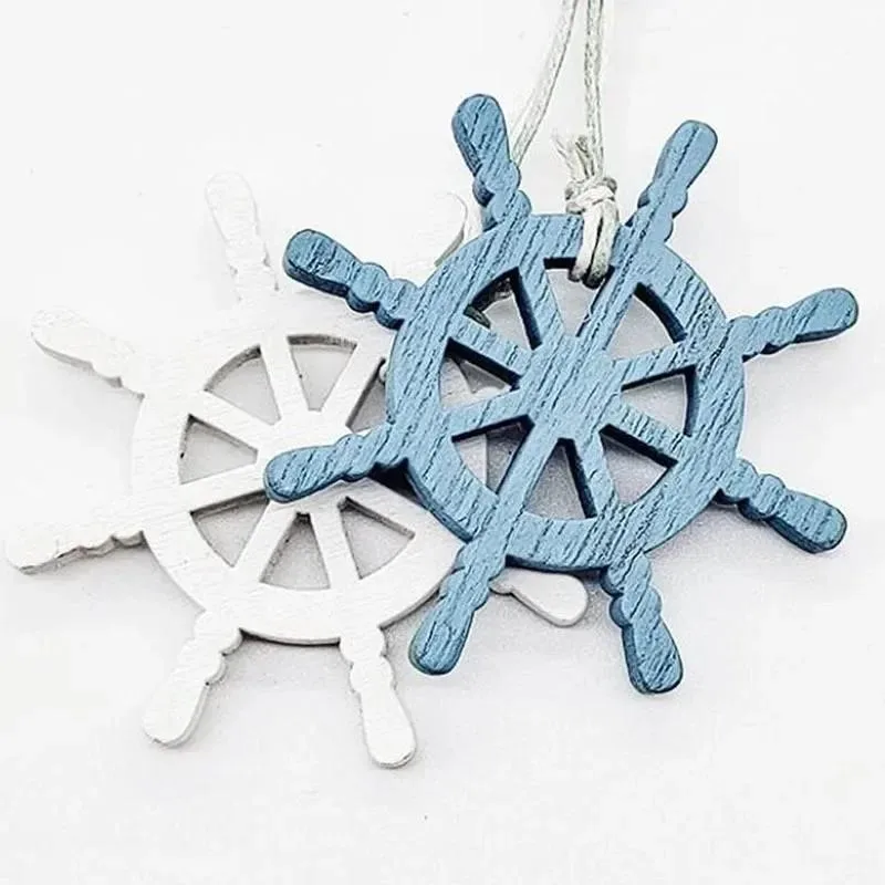 Hängende Fischnetz Marine Wanddekoration Muschel Fisch Boot Holz Anhänger Home Decor