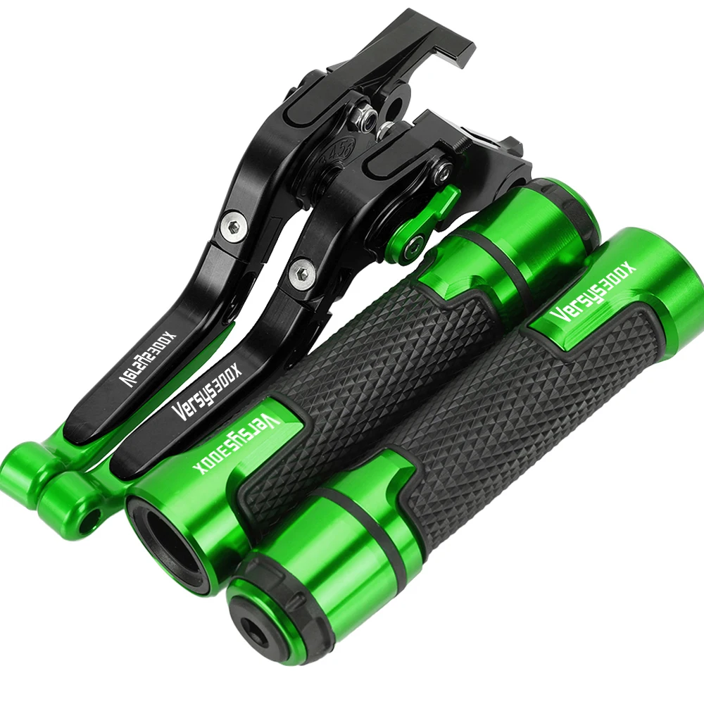 

Motorcycle Accessories Adjustable Brake Clutch Levers Handlebar Hand Grips ends FOR KAWASAKI VERSYS300X VERSYS 300X 2008-2019