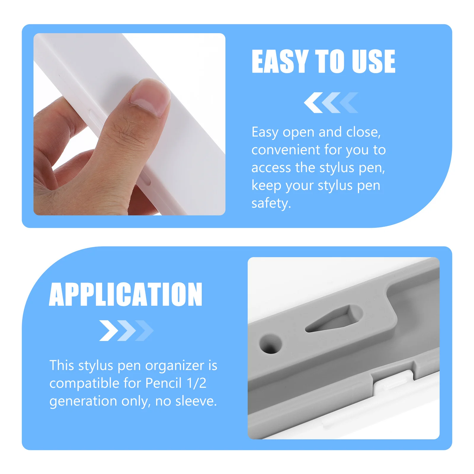 

Stylus Pen Case Compatible Pencil 1 2 Generation Soft Silicone Protection Matte ABS Exterior Capacitive Pen Carrying Case Pouch