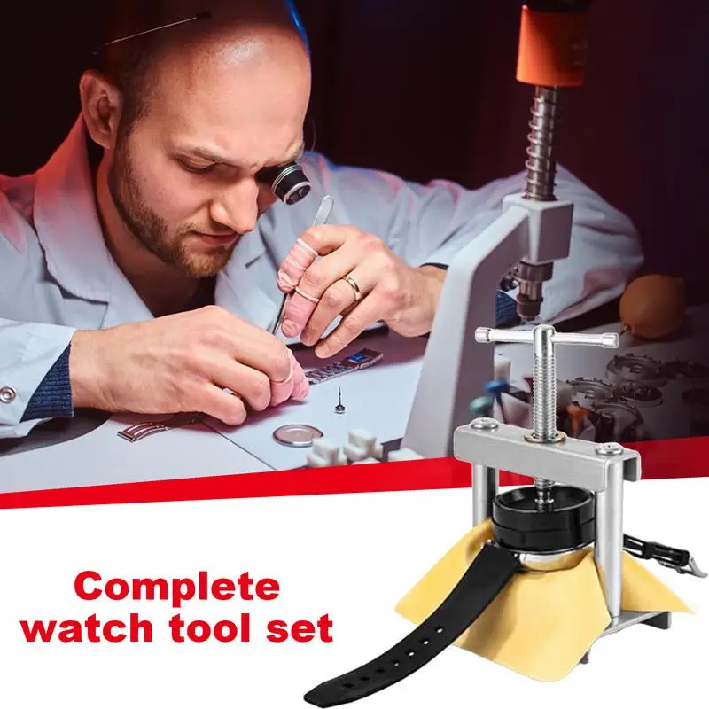 Watch Press Watch Battery Replacement Tool Kit Back Case Closer 16-50mm Watch Repair Tool Kit Only For Round Dials Closing