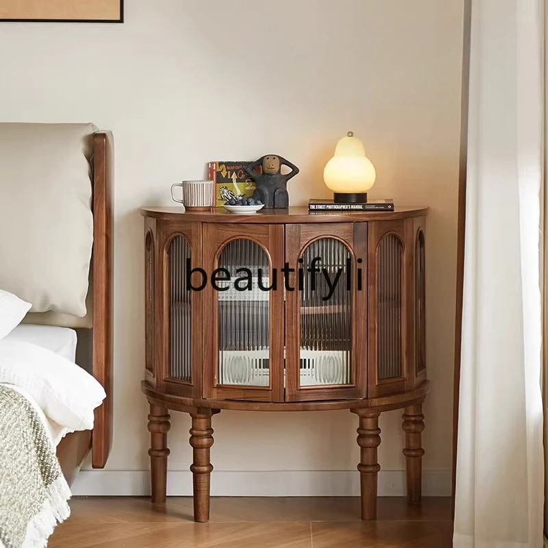 

North American black walnut side cabinet, living room entrance entrance, locker, bedroom solid wood storage, locker