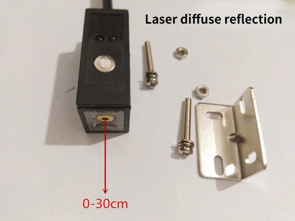 Square Laser Sensor/laser Switch/photoelectric Switch 30cm Adjustable NPN Normally Open/normally Closed