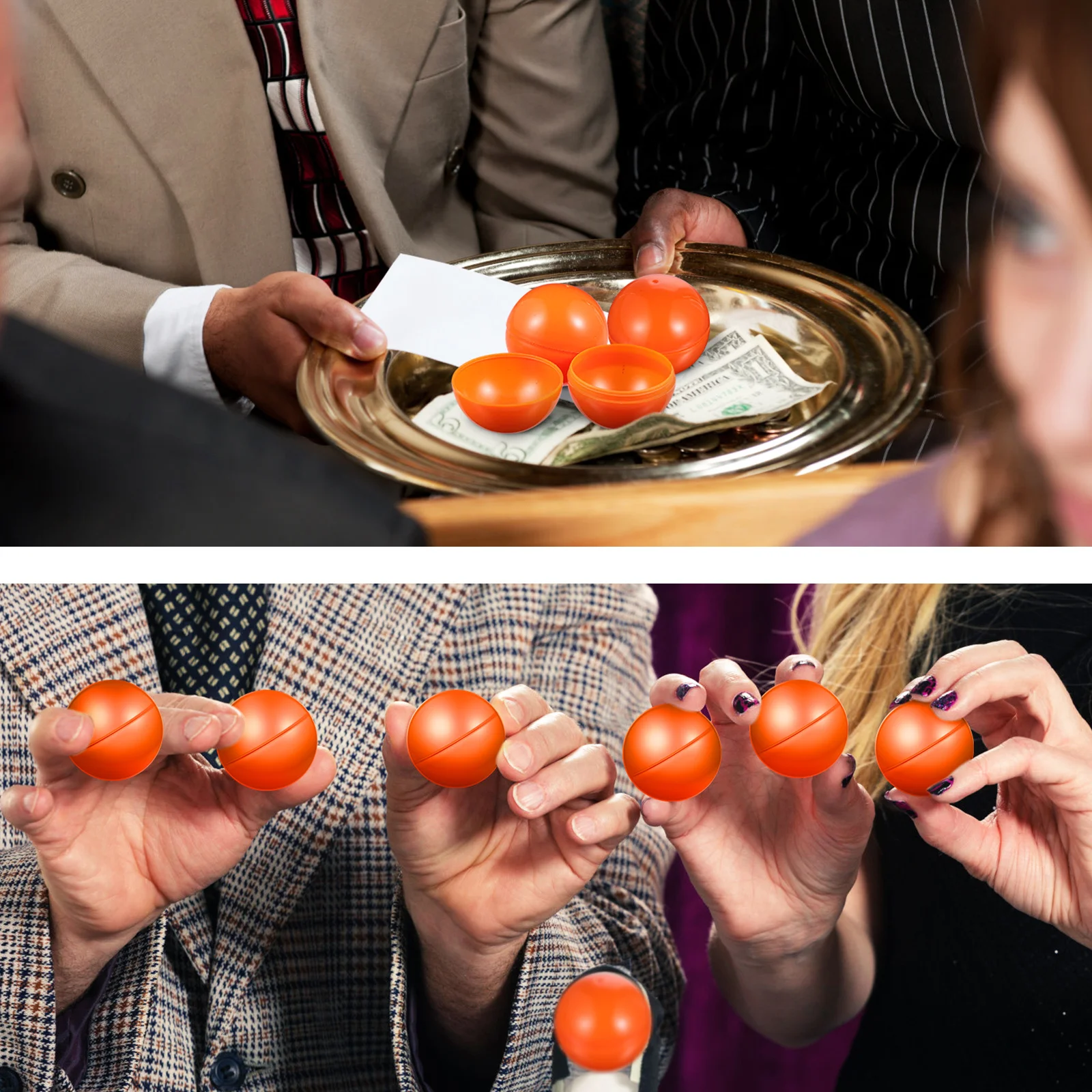 مجموعة كرات السحب البلاستيكية مكونة من 25 قطعة من لعبة اليانصيب المجوفة لرسم الحفلات ودعائم كرة البنغو الملونة #5