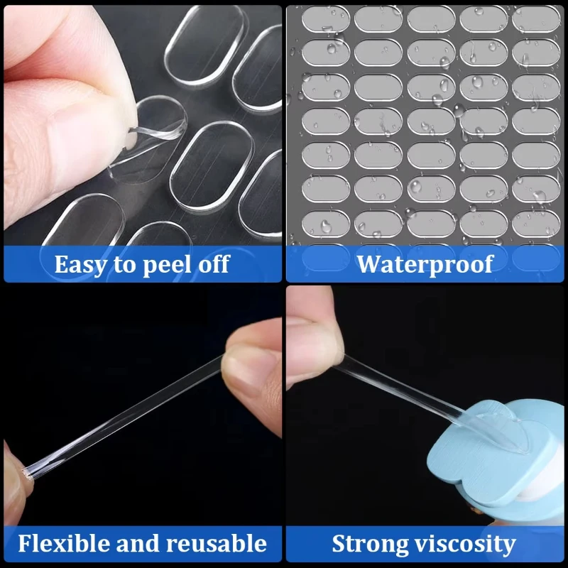 300 pcs removable double sided gel glue pads action figures adhesive mounting dots poster wall hanging clear sticky glue fixed