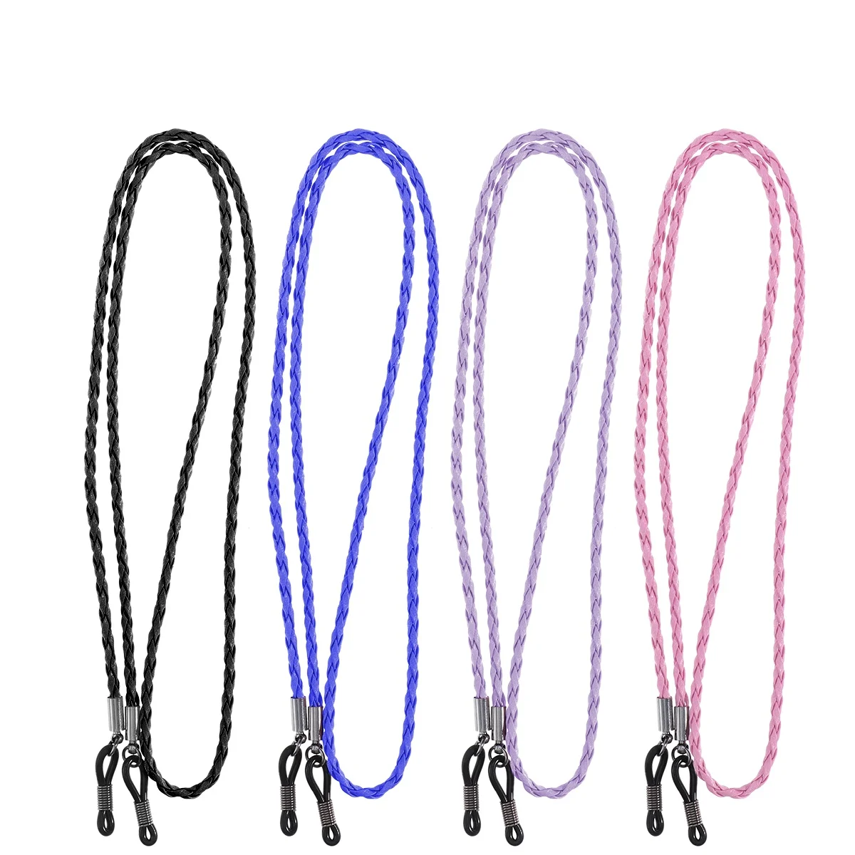 

4pcs Colorful Glasses Neck Strap Adjustable Rubber Grips Anti Slip Eyeglass Cord For Sunglasses Eyewear Retainer 70Cm
