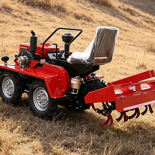 

Customized Farmer Preferred Four Wheel Rotary Tiller, Wheel Micro Tiller & Cultivation Tractor