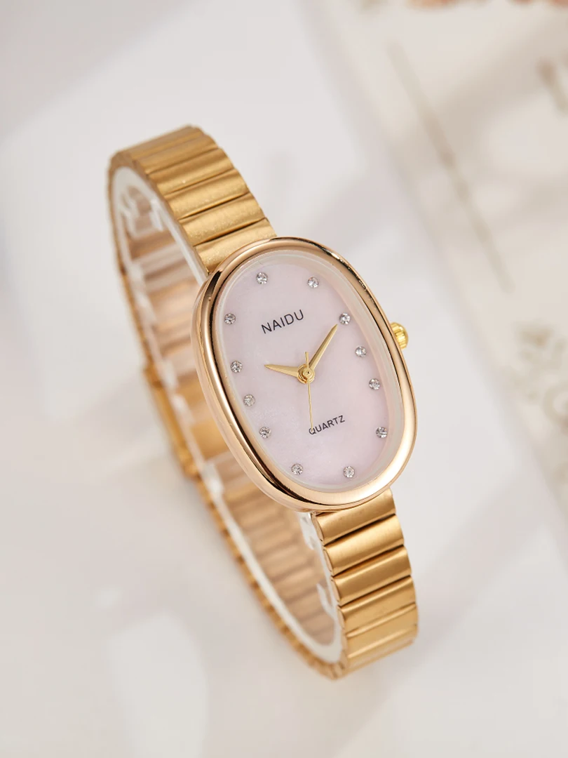 Rectangle Watch Women Quartz Wristwatch Minimalist Dial Brand Oval Clock Fashion Diamond Rhinestone Square Classic Retro Reloj