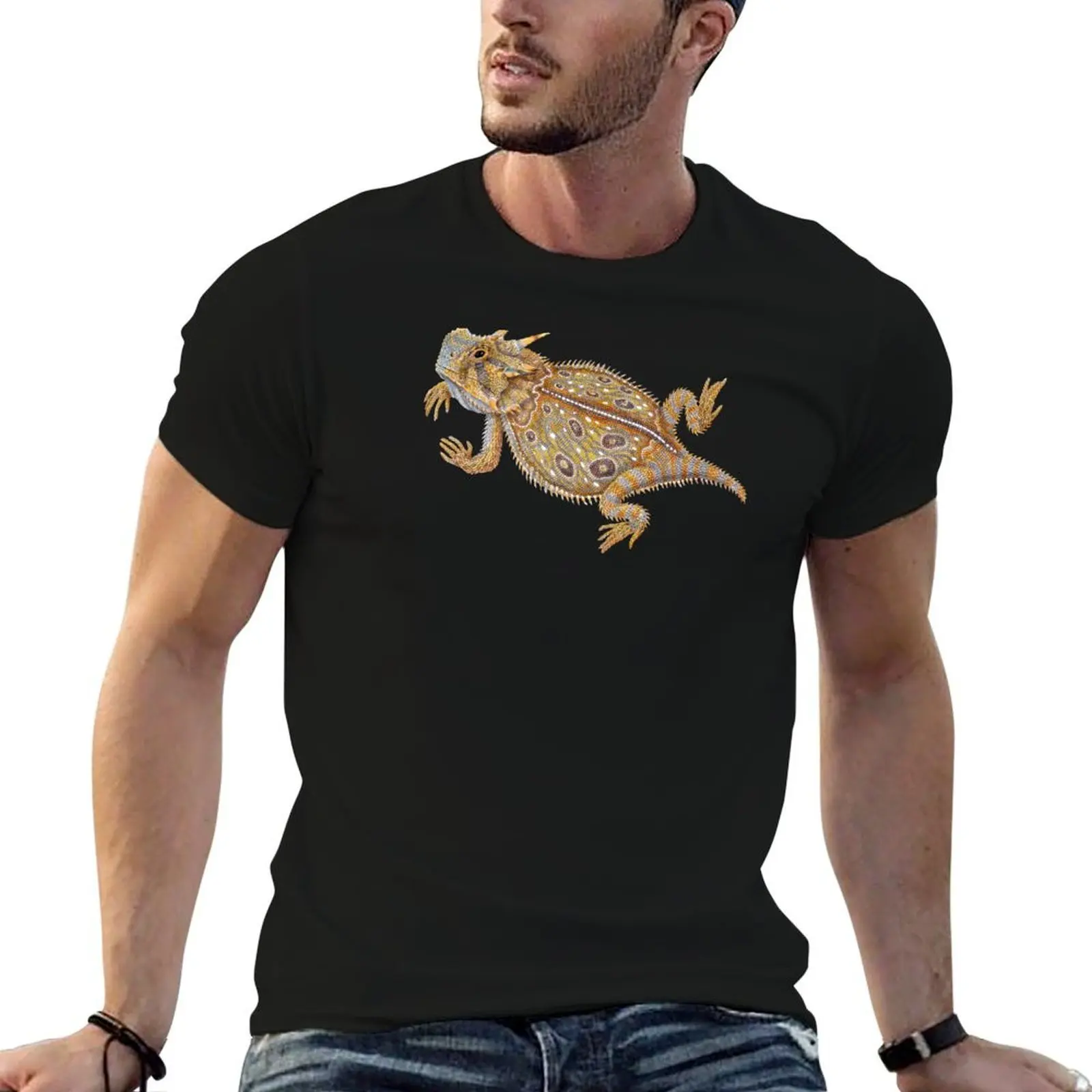 Horned Lizard T-Shirt man clothes sweat mens graphic t-shirts funny